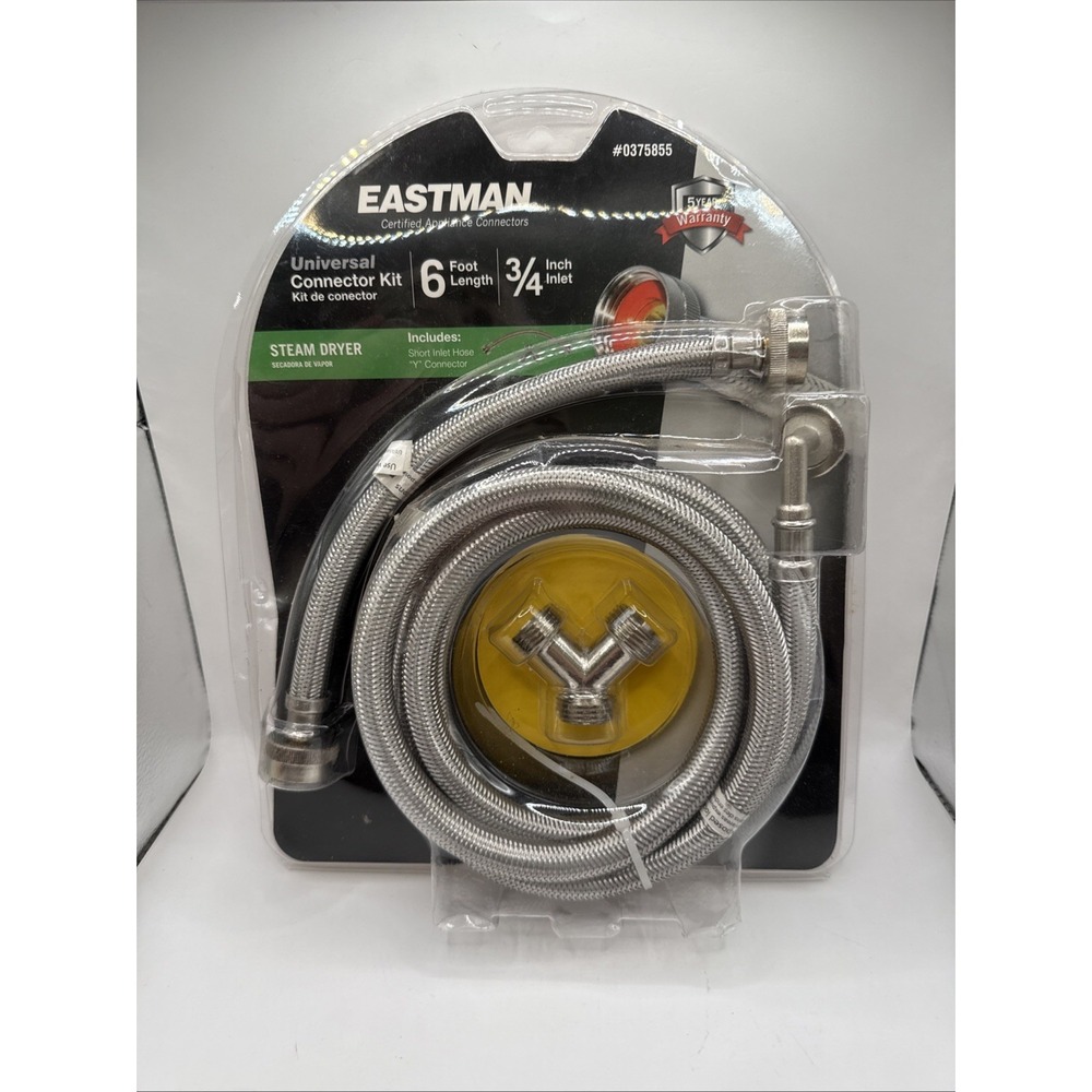 Eastman‎ Universal Connector Kit for Steam Dryer 6ft Length 3/4" Inlet NEW